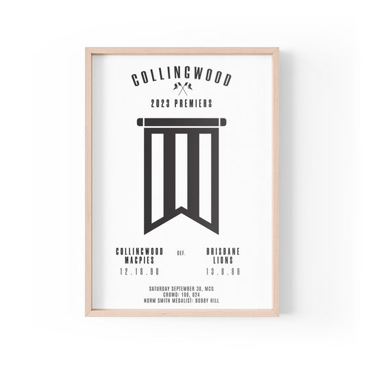 Collingwood Magpies 2023 Premiers Print image 1