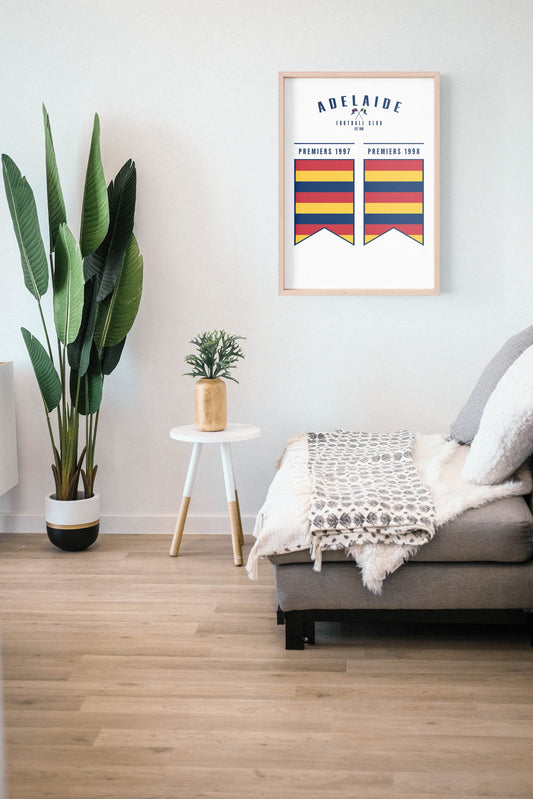 Adelaide Crows Premiership Flag Poster AFL Premiers Wall Art Print image 1